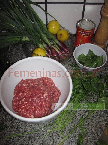Ingredientes necesarios para hacer las empanadas arabes mas bien conocidas como Fatay